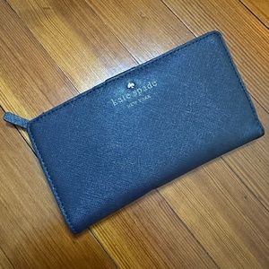 Kate Spade Navy Saffiano Fold Wallet